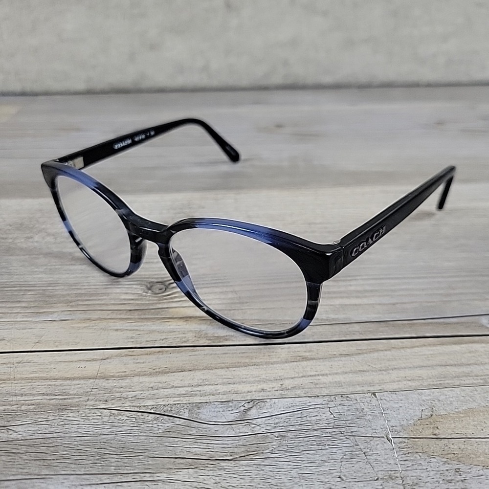 Coach HC 6102 5477 Eyeglasses Blue Glitter Varsity Stripe Frames Only‎ 51-18-140